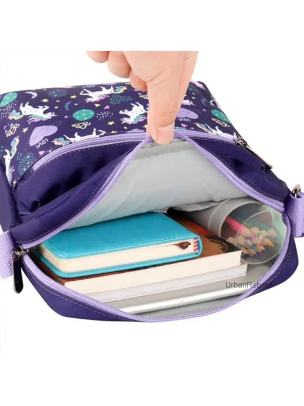 Girls Mini Crossbody Purse Adjustable Strap Messenger Bag Unicorn